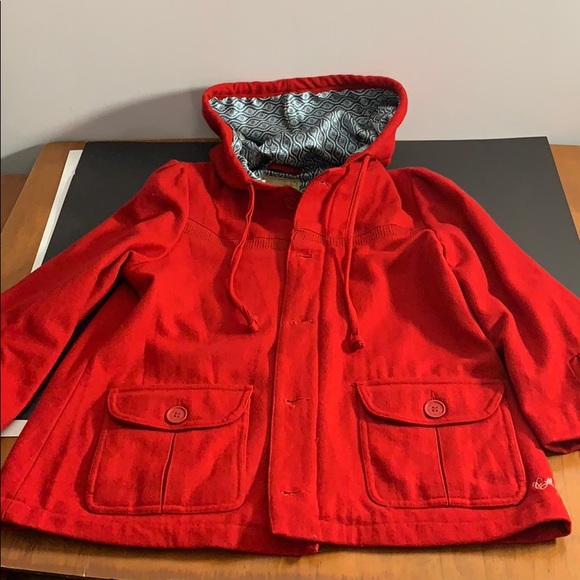 Red Wool Billabong Coat - Picture 12 of 12